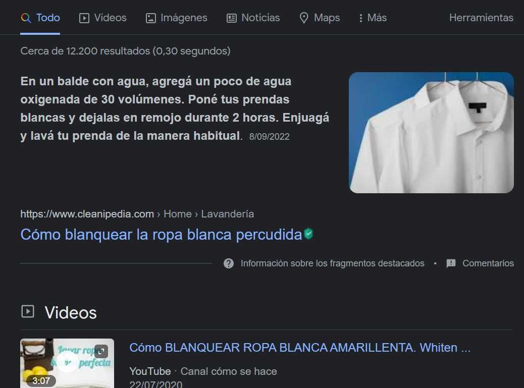 terminos de busqueda ropa blanca